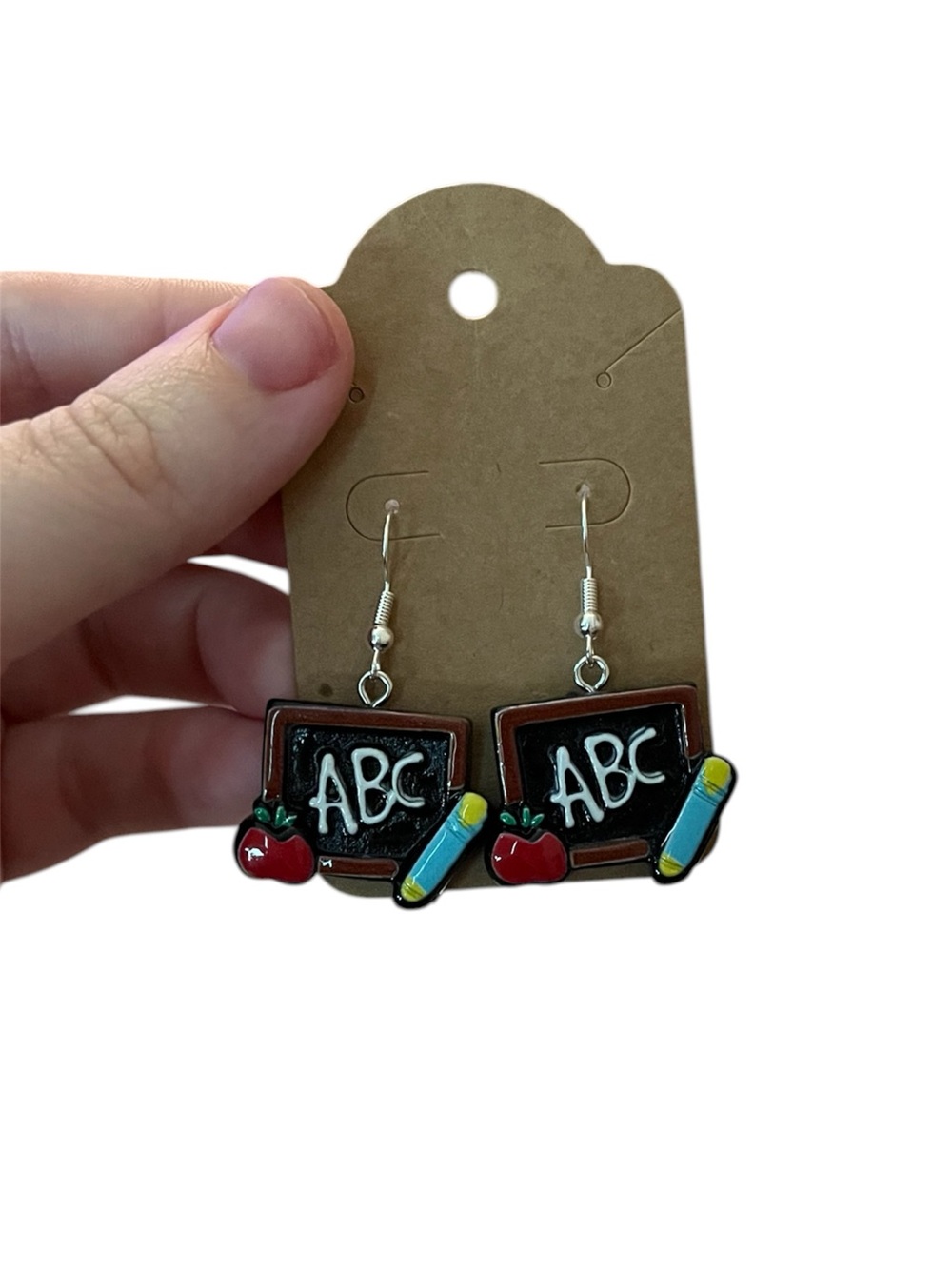 School Chalkboard ABC Earrings